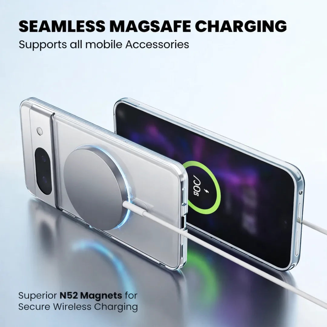 Anti Yellow Magsafe Clear Transparent Case for Google Pixel 7