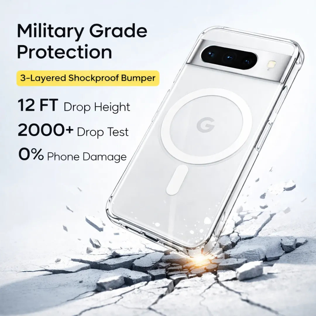 Anti Yellow Magsafe Clear Transparent Case for Google Pixel 7