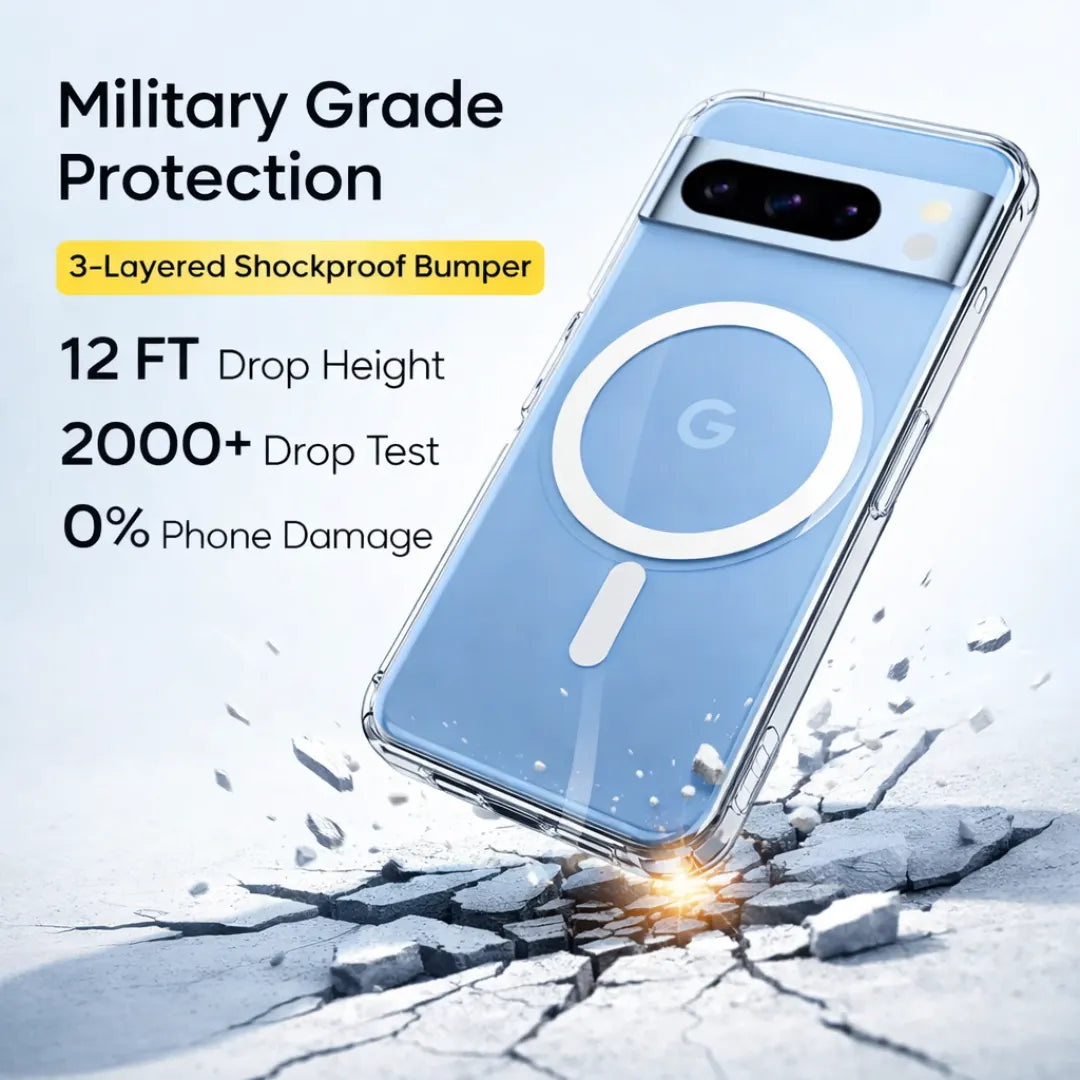 Anti Yellow Magsafe Clear Transparent Case for Google Pixel 8 Pro