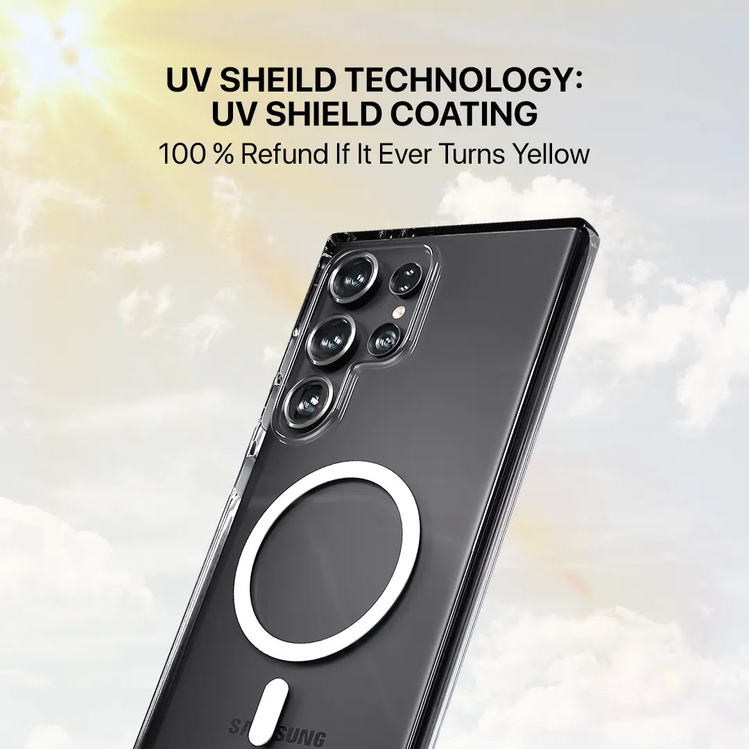 UV resistant anti yellow clear cover Samsung S25 Series