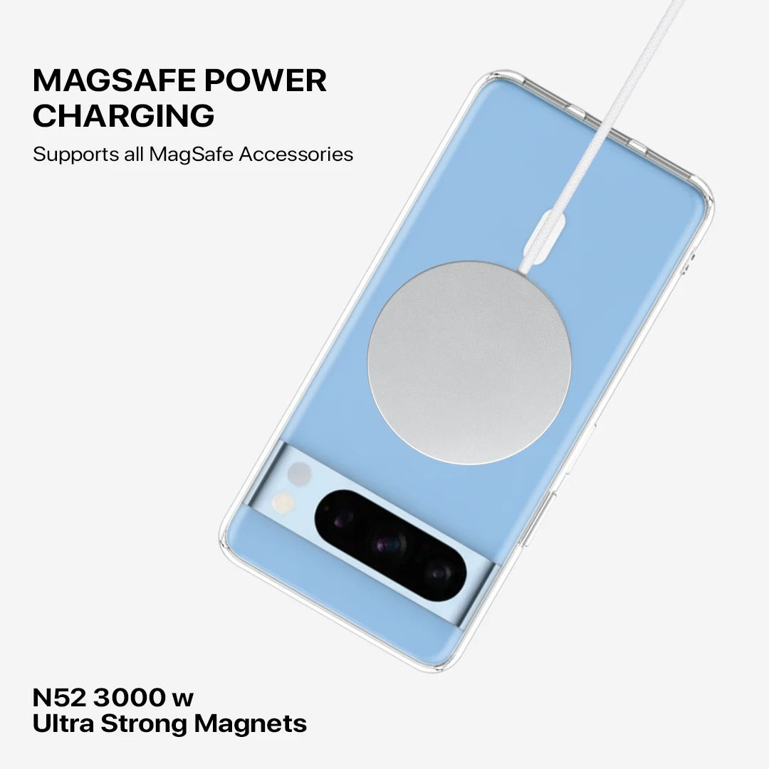 Anti Yellow Magsafe Clear Transparent Case for Google Pixel 8 Pro