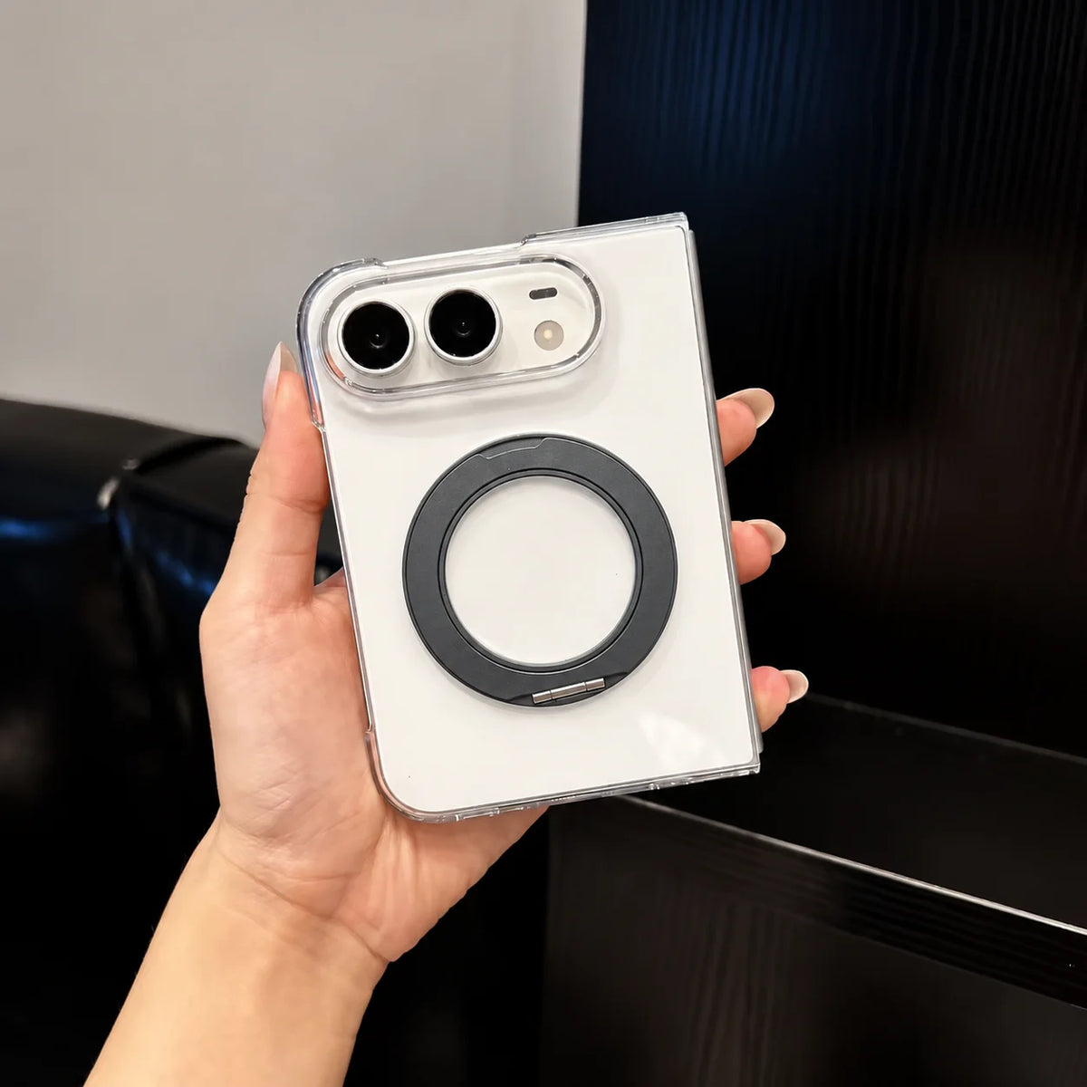 iPhone Duo Fold Shockproof Case with 360° Rotating Kickstand