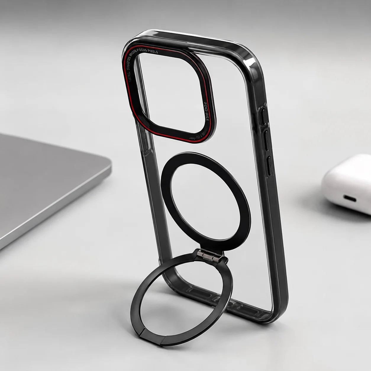 Metal Camera Guard Ring Stand Case