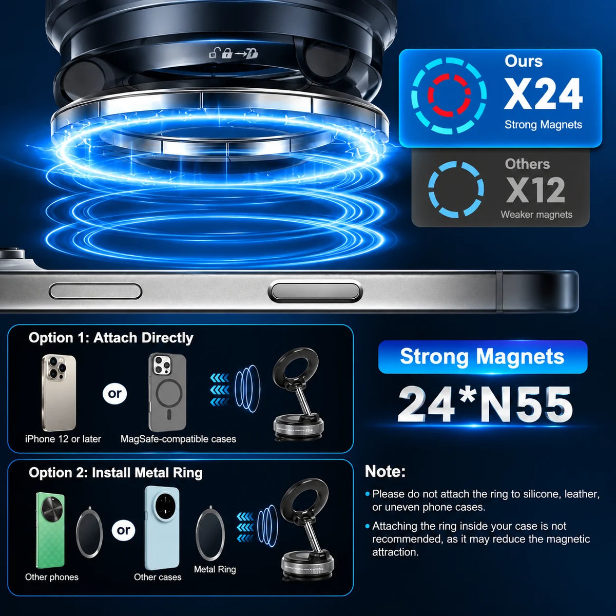MagPro 360° Magnetic Phone Holder