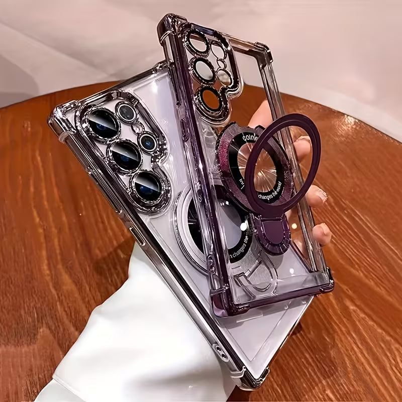 Crystal Armor Magnetic Ring Holder Case – Samsung