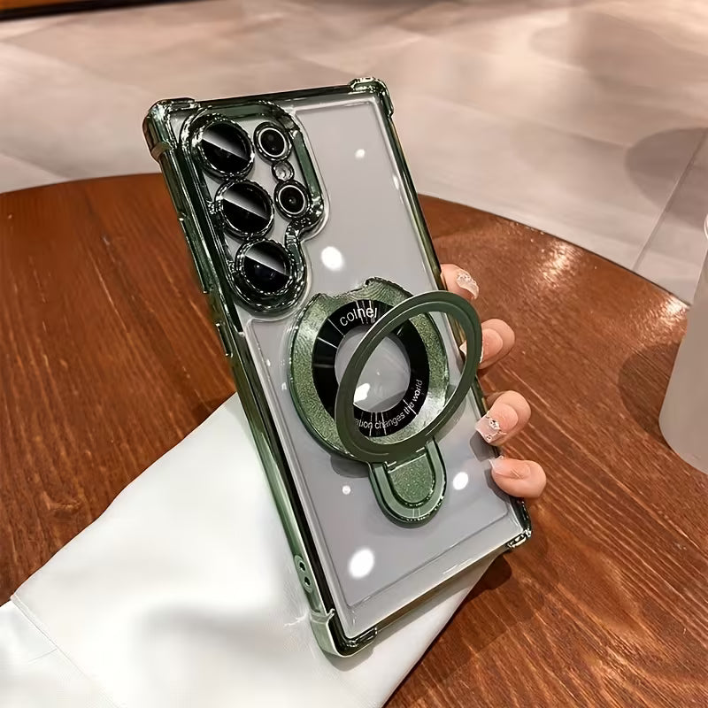 Crystal Armor Magnetic Ring Holder Case – Samsung