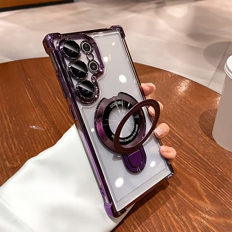 Crystal Armor Magnetic Ring Holder Case – Samsung