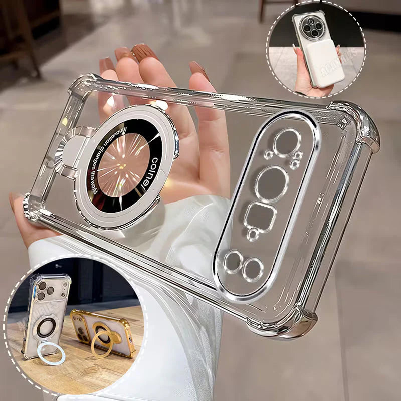Google Pixel clear case with rotating ring stand