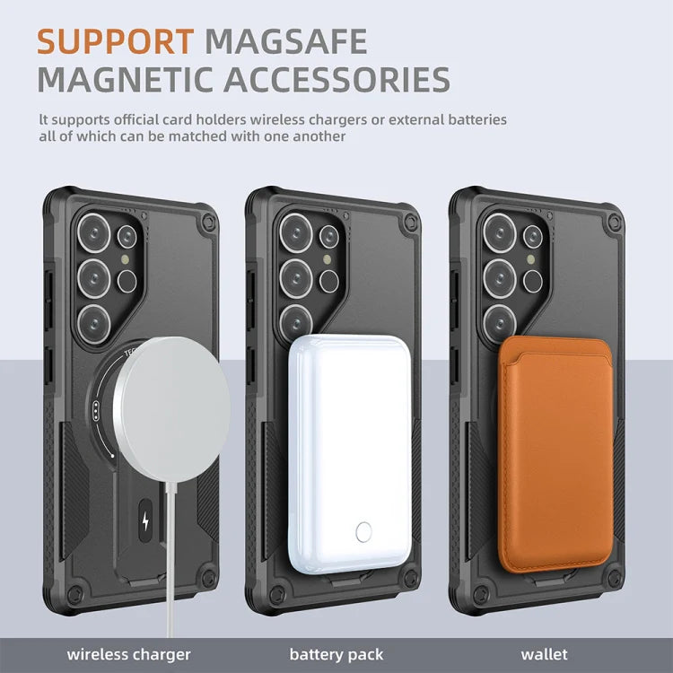 Hyper Grip Invisible Stand Case – Sleek Protection for Samsung.