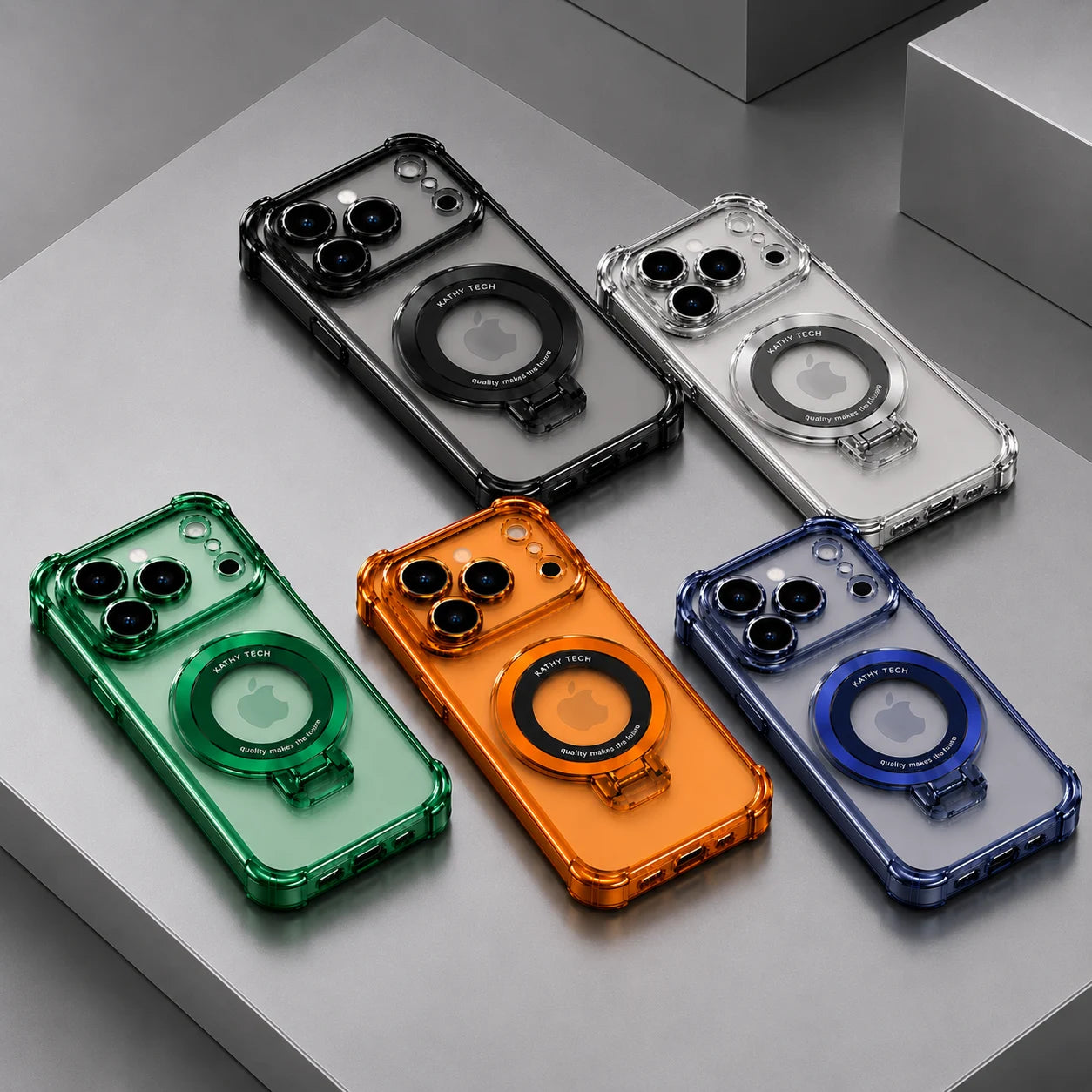 Electroplated Chrome CD Ring Stand Case