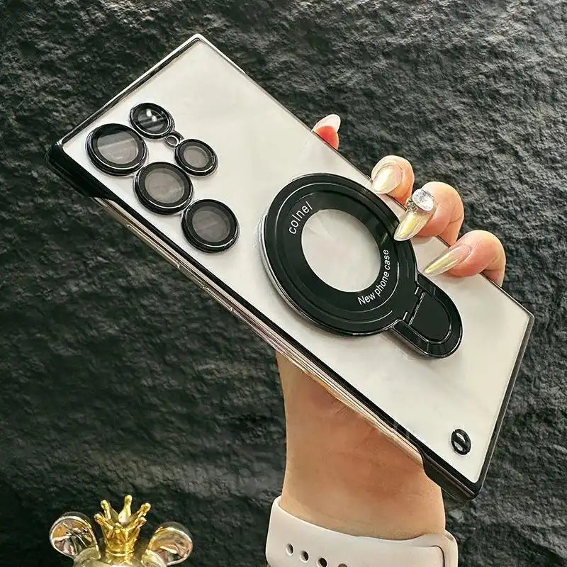 Frameless Magnetic Case with Kickstand for Samsung