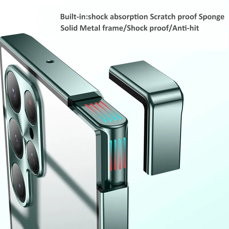 Premium Titanium-Edged Matte MagSafe Case for Samsung