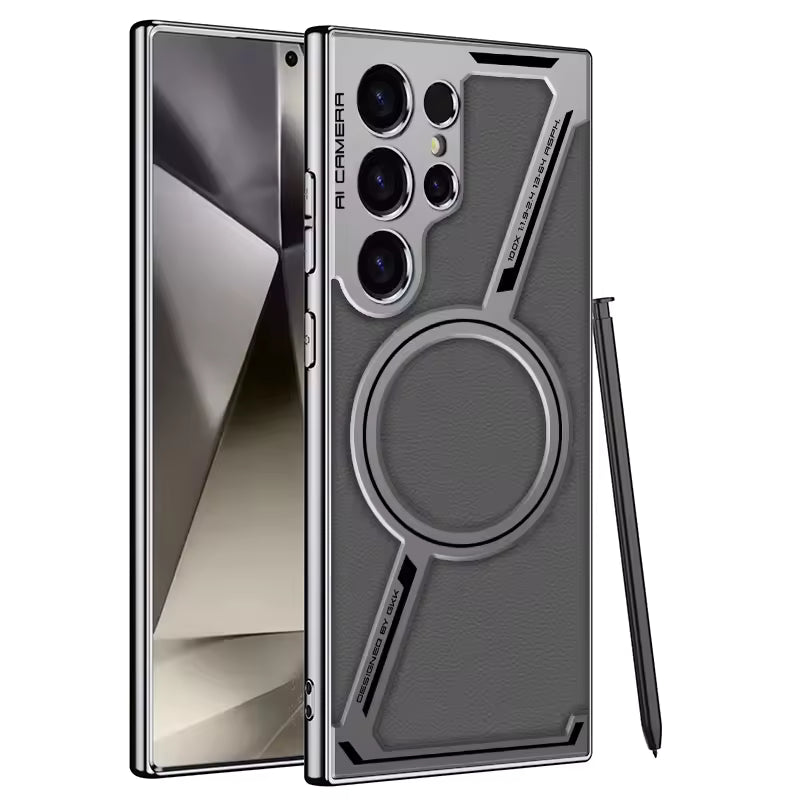 Cosmos Joy Galaxy S26 Ultra Magnetic Ring Armor Case dark gray