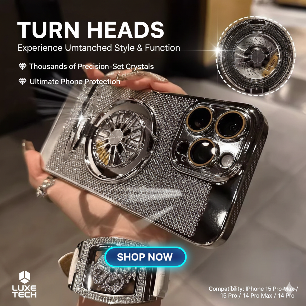 360° Rotating Wheel Stand Case for iPhone