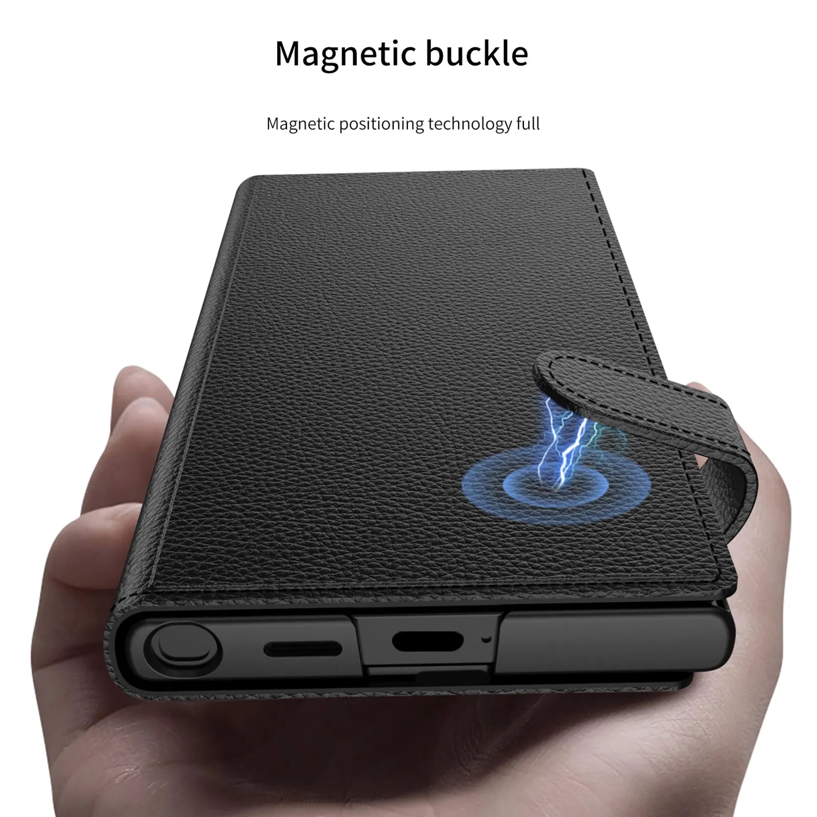 Folding Bracket Card Wallet Case for Samsung - *Luxury Meets Protection*.
