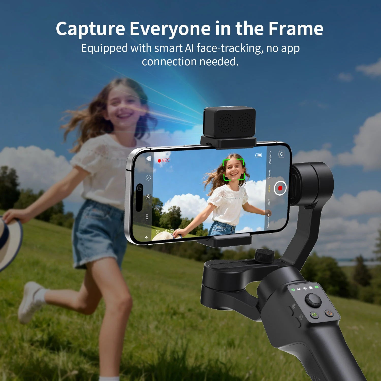 AI LED Light – Remote Control – Smartphone Stabilizer