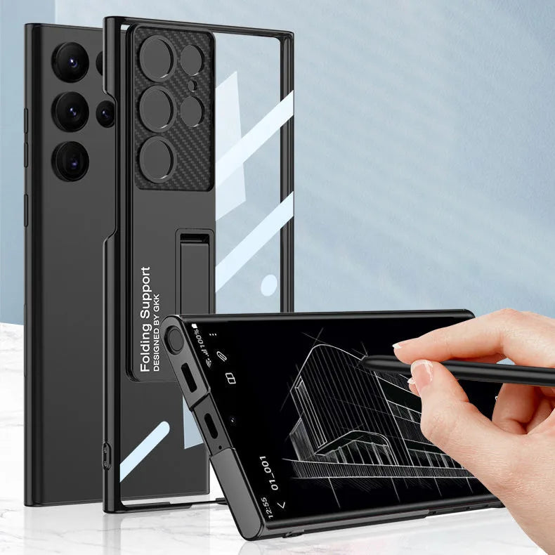 Chrome Edge Transparent Kickstand Case