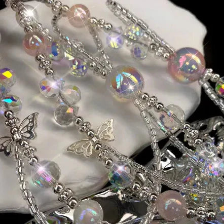 Luxury Pearl Butterfly Crystal Phone Chain