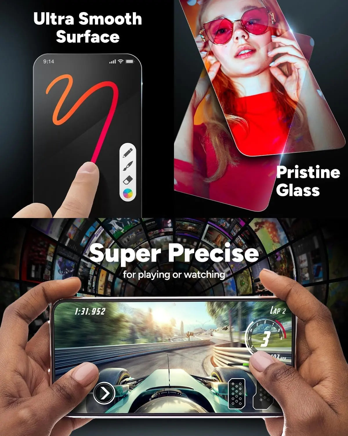 IPhone Fall-Resistant Privacy Screen Protector