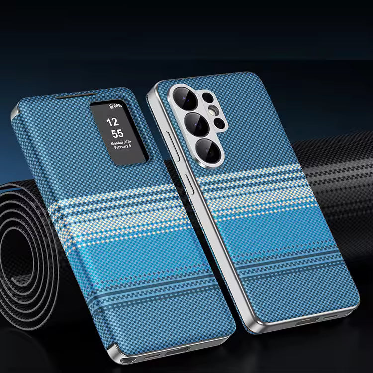 Smart View Textured Leather Armor Case