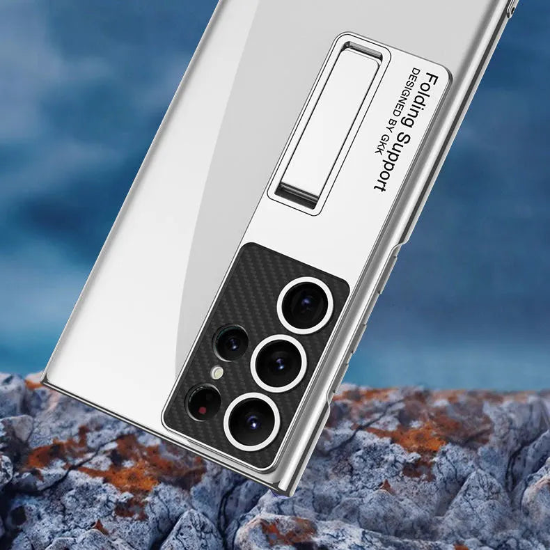 Chrome Edge Transparent Kickstand Case