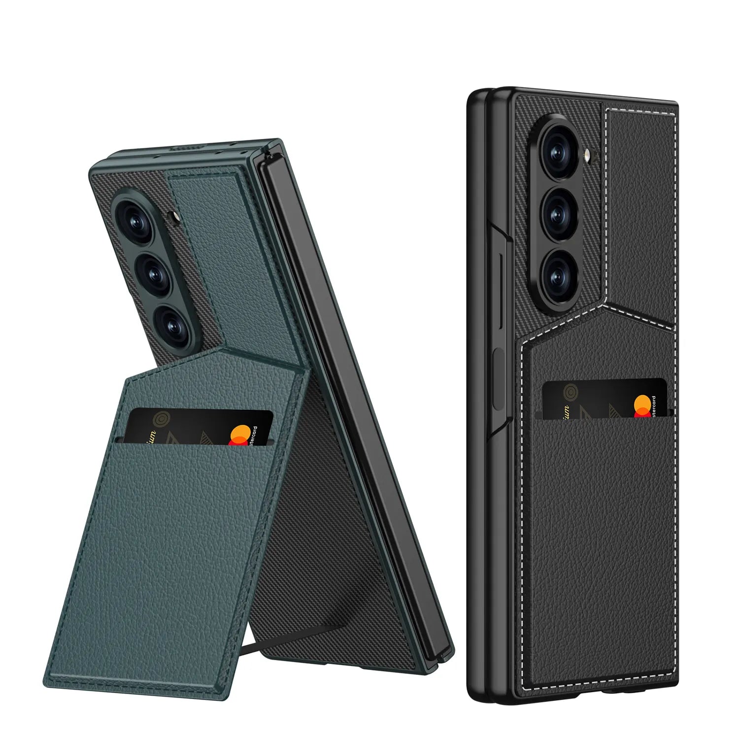 Leather Wallet Kickstand Case