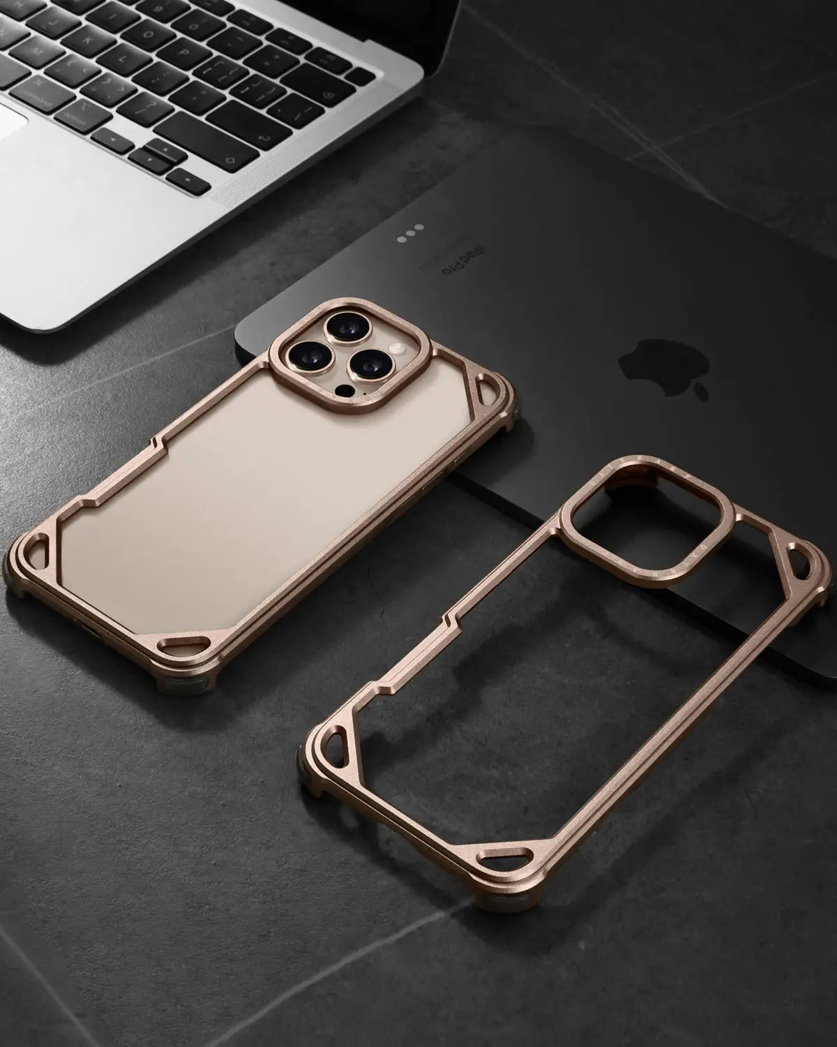 Forged Hollow Metal Guard Case for iPhone – Ultimate Protection & Style