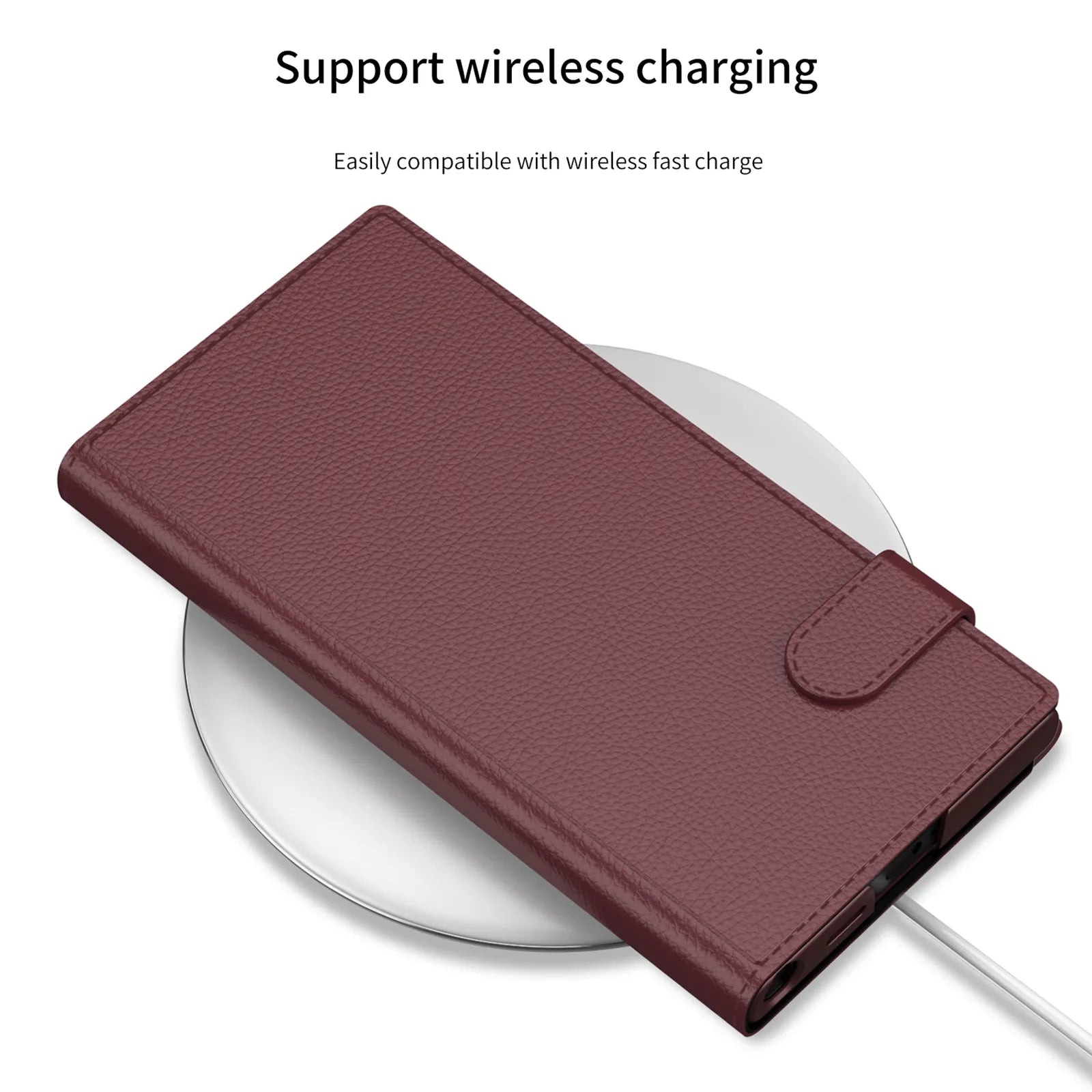 Folding Bracket Card Wallet Case for Samsung - *Luxury Meets Protection*.