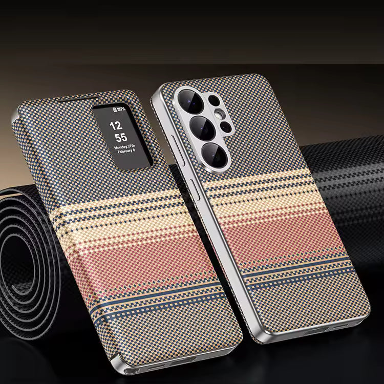 Smart View Textured Leather Armor Case
