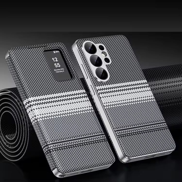 Smart View Textured Leather Armor Case