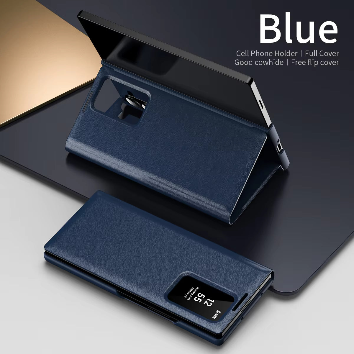 Blue Smart View Wallet Case for Galaxy Z Fold 7 Cosmos Joy