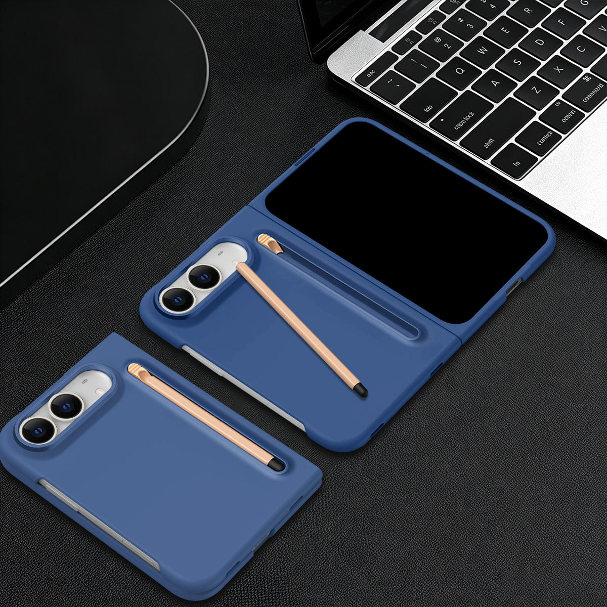 iPhone Duo Fold Business Style Matte Case with Stylus Pen