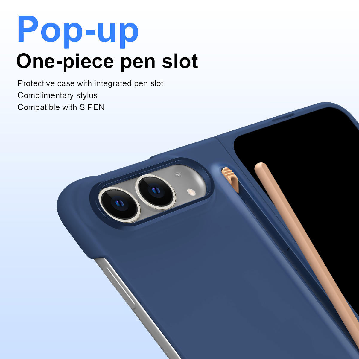 iPhone Duo Fold Business Style Matte Case with Stylus Pen