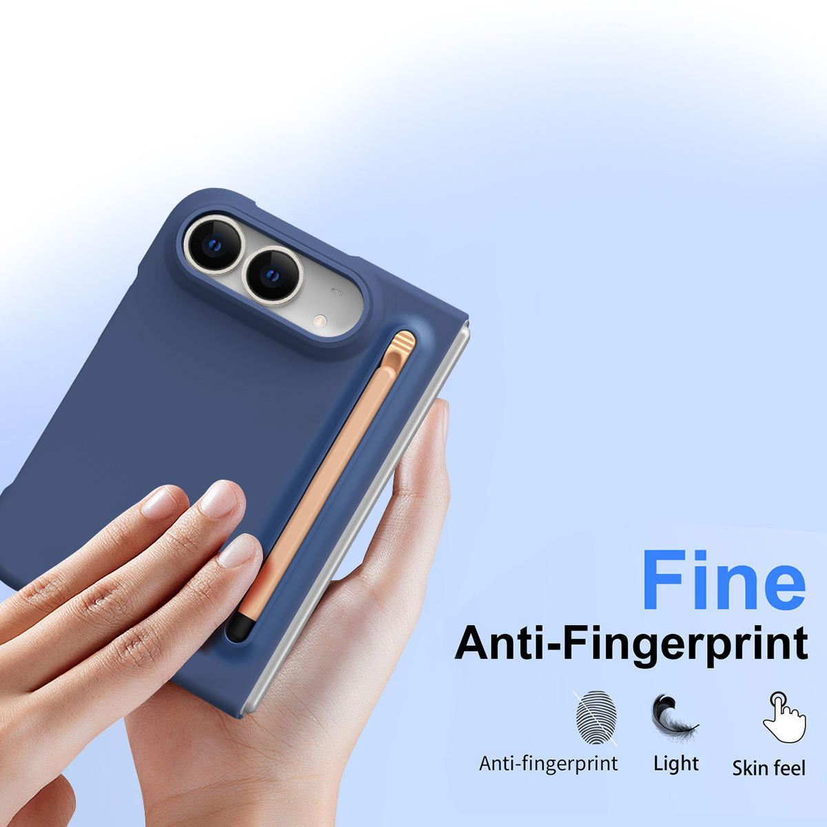 iPhone Duo Fold Business Style Matte Case with Stylus Pen