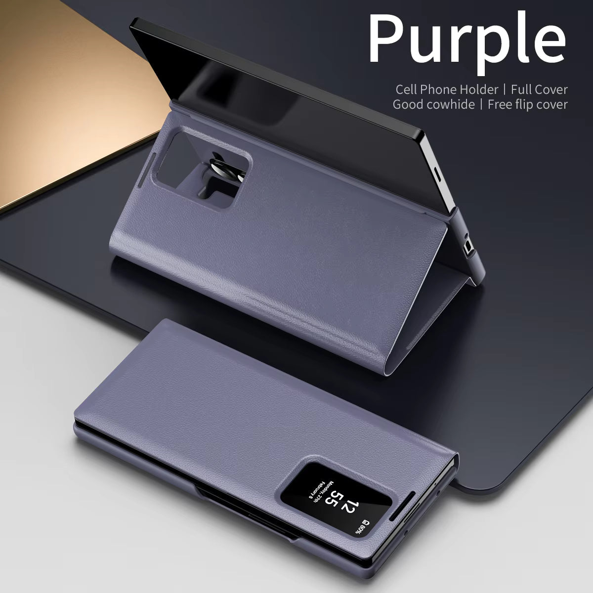 Galaxy Z Fold 7 purple flip Smart View Wallet Case Cosmos Joy