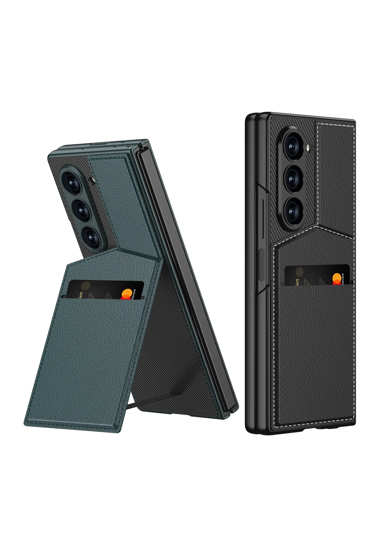 Leather Wallet Kickstand Case