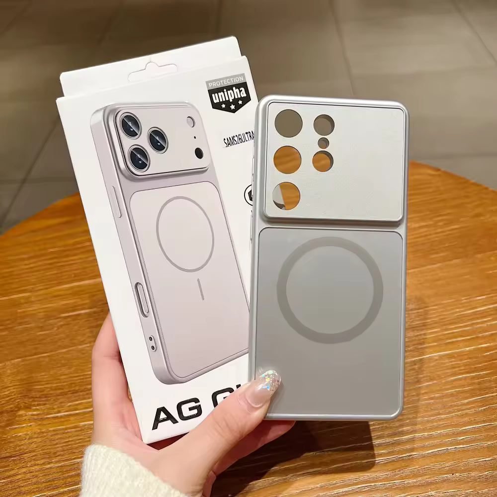 Magnetic Glass Camera Protective Phone Case