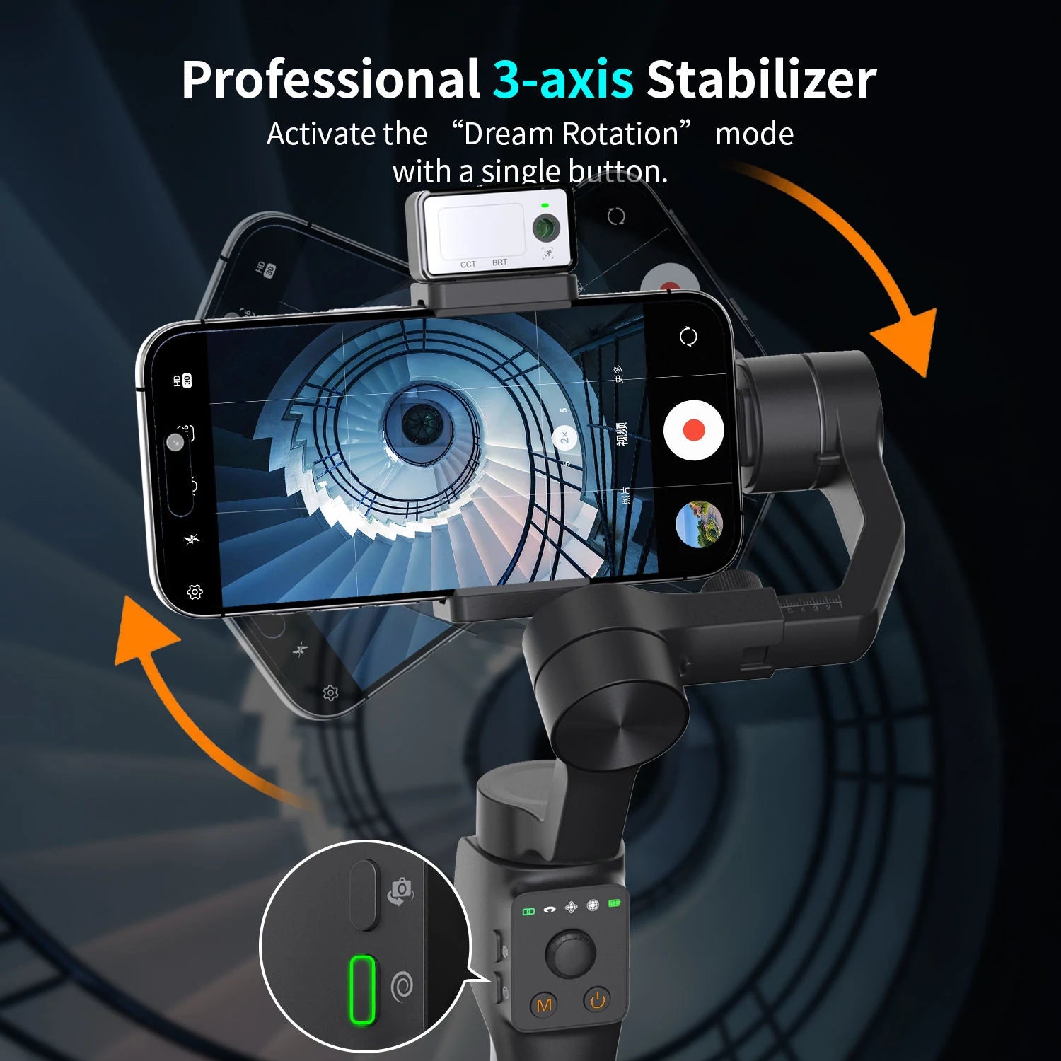 AI LED Light – Remote Control – Smartphone Stabilizer