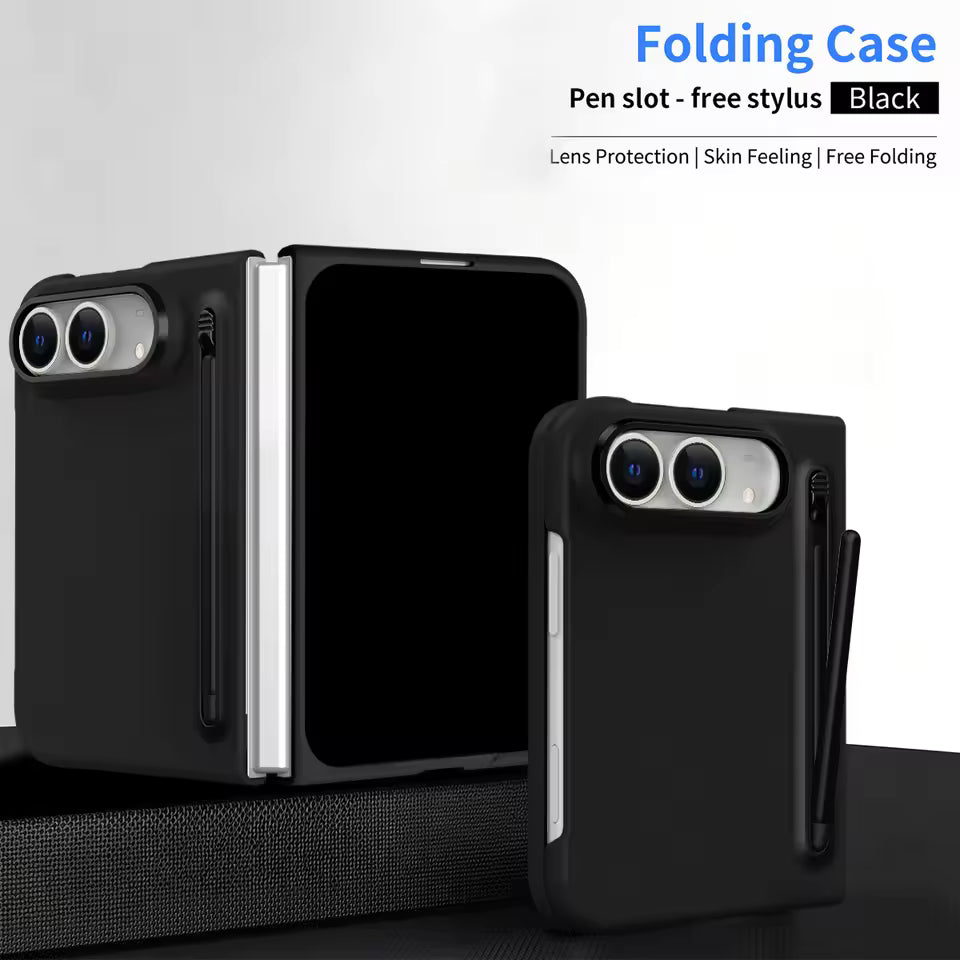 iPhone Duo Fold Business Style Matte Case with Stylus Pen