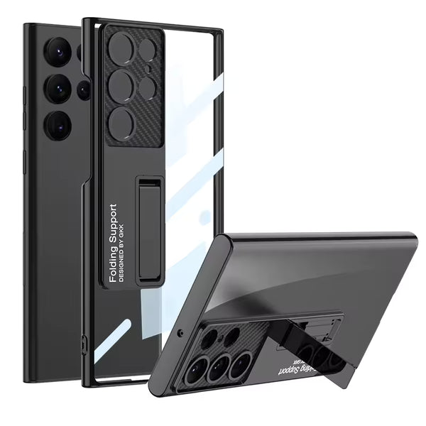 Chrome Edge Transparent Kickstand Case