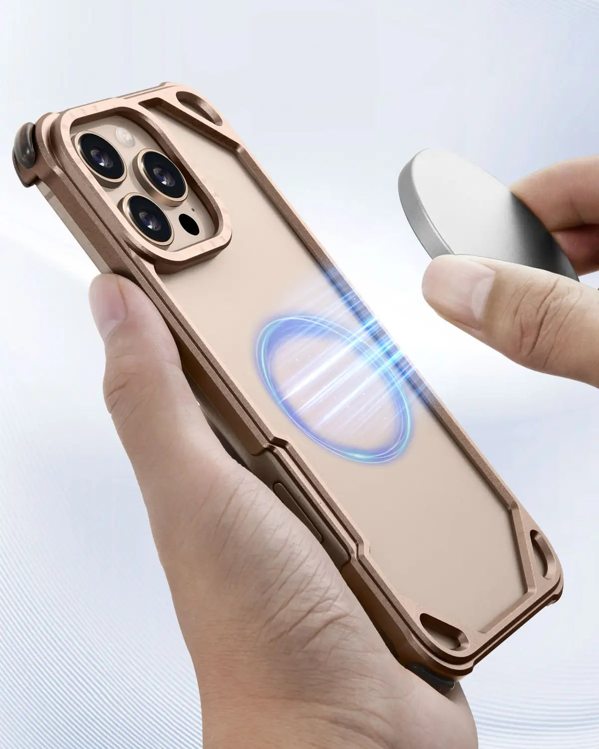 Forged Hollow Metal Guard Case for iPhone – Ultimate Protection & Style