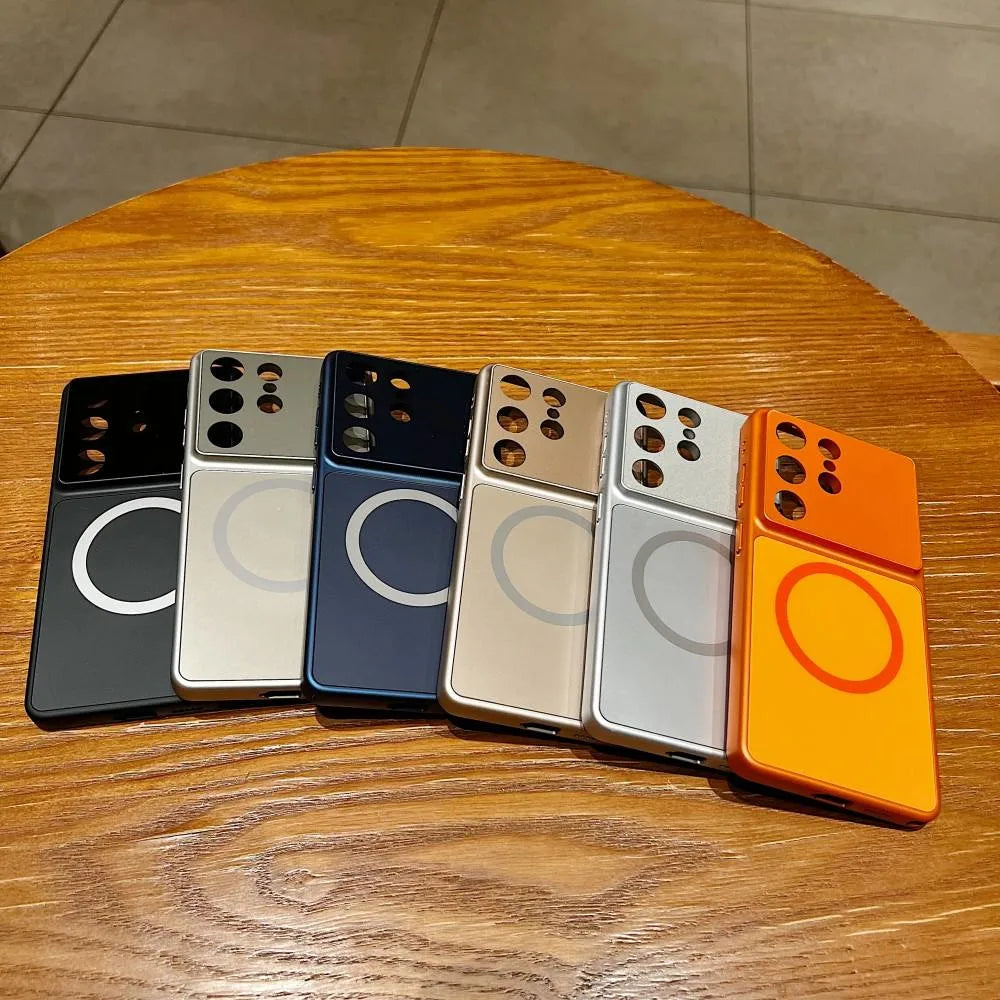Magnetic Glass Camera Protective Phone Case