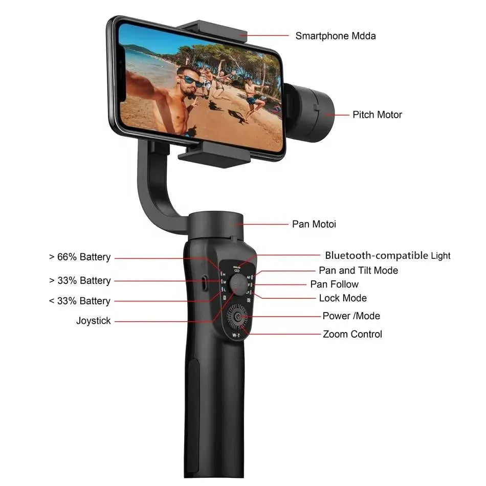 SB5 3-Axis Smartphone Gimbal Stabilizer