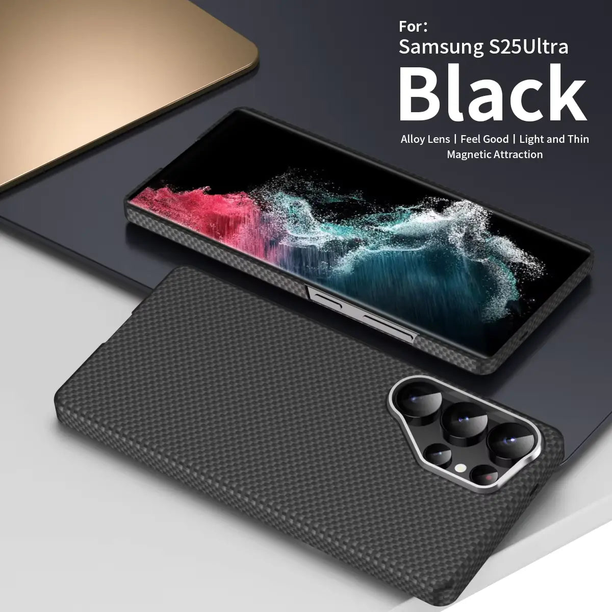 Ultra-Thin Real Carbon Fiber Shockproof Case. - *Luxury Meets Functions*.