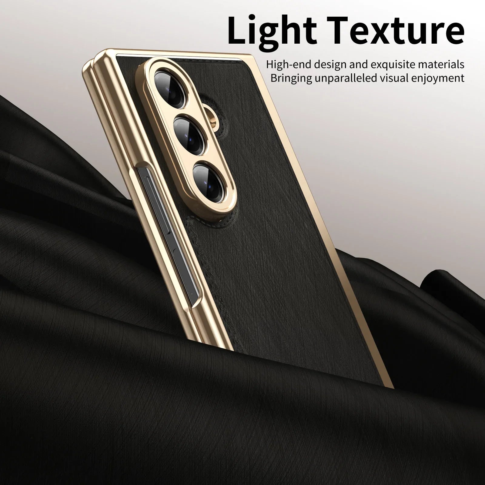 Gold Border Folding Case for Samsung Galaxy Z Fold
