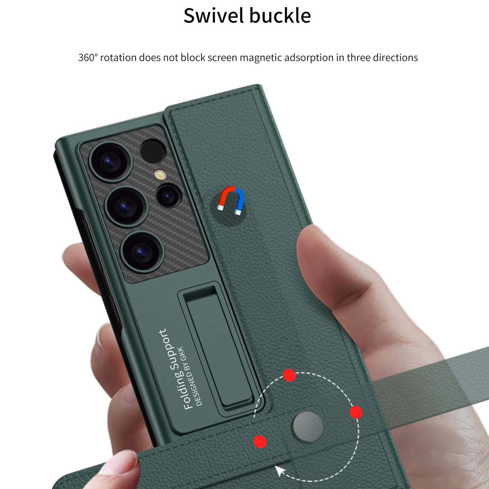 Folding Bracket Card Wallet Case for Samsung - *Luxury Meets Protection*.