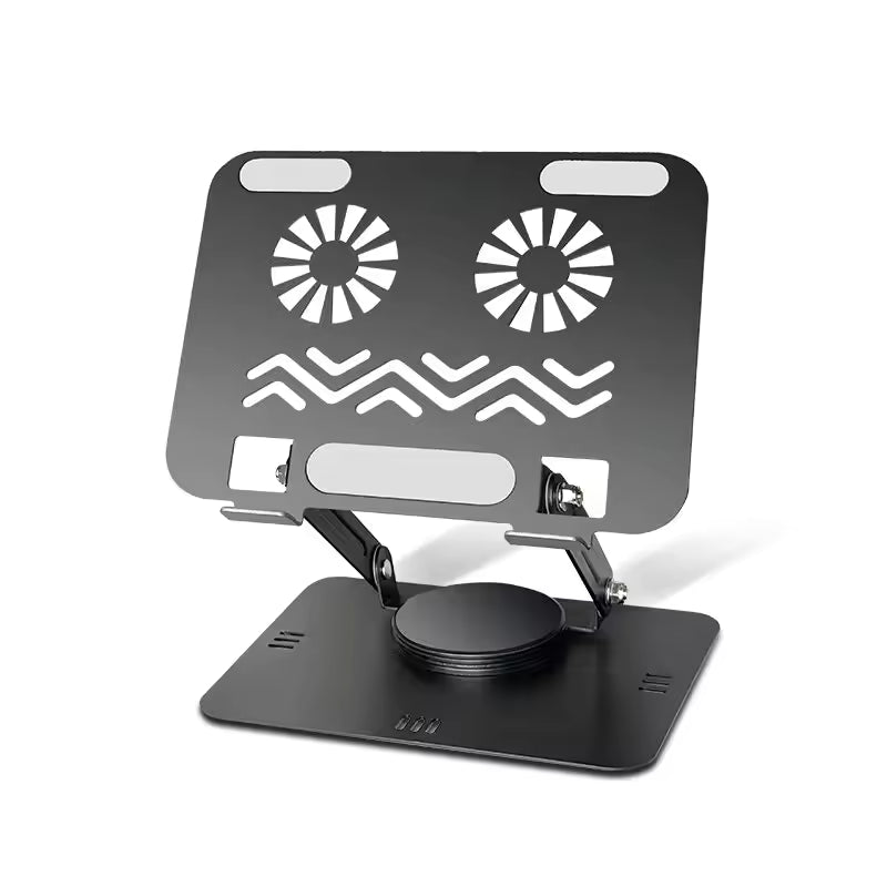 Carbon Steel Laptop and Tablet Stand with Cooling Fan