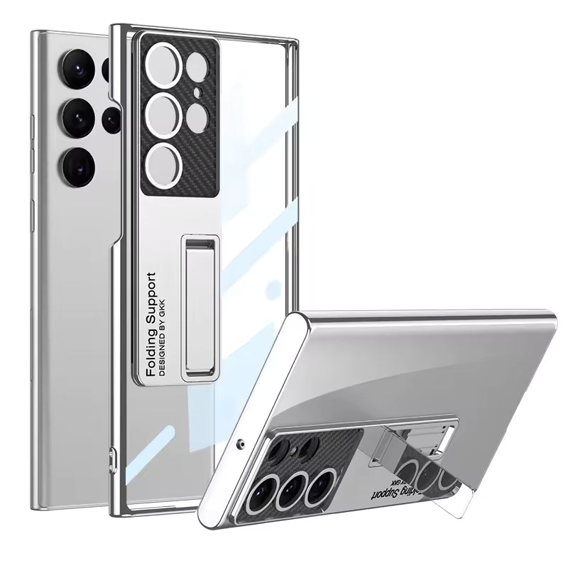 Chrome Edge Transparent Kickstand Case