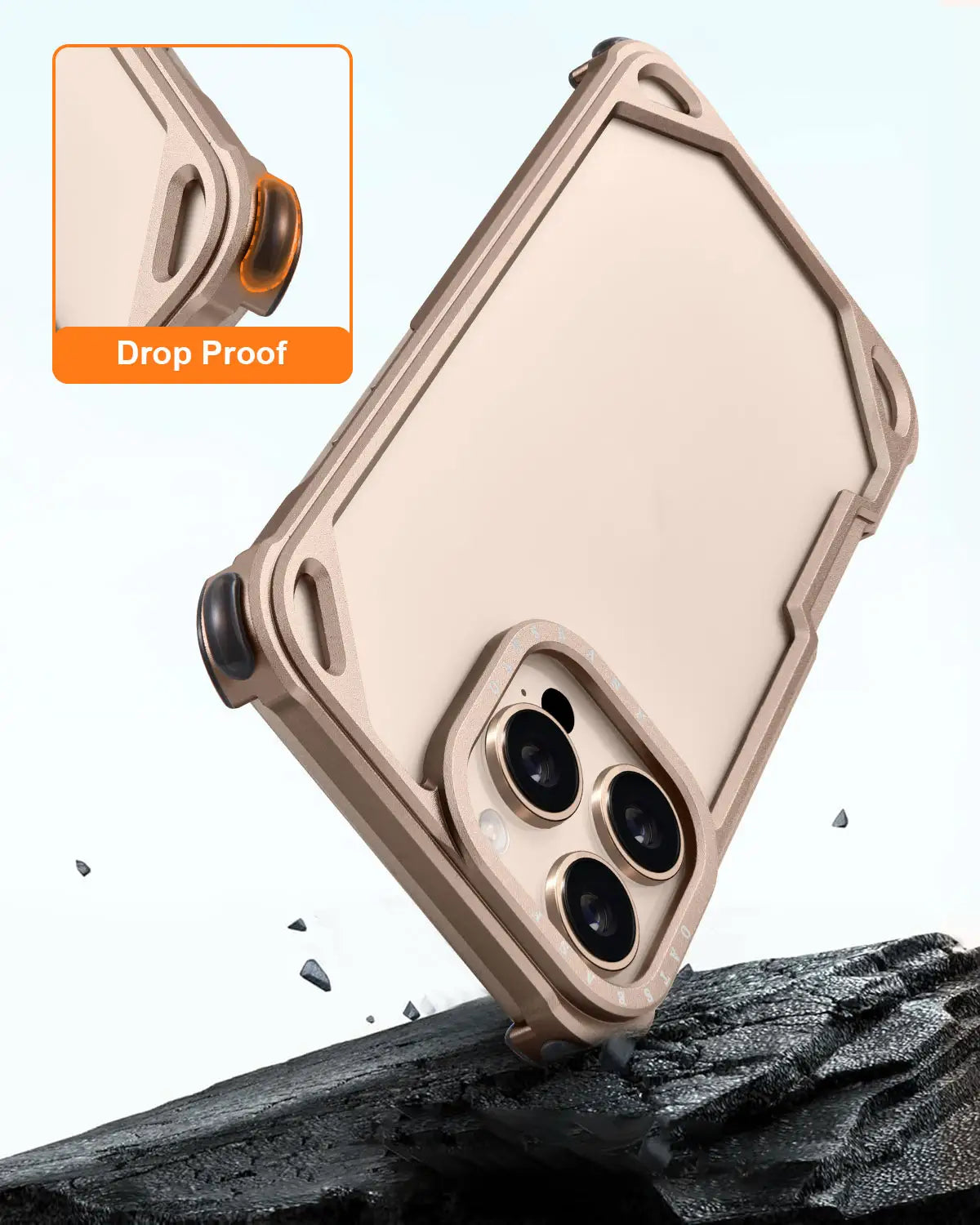 Forged Hollow Metal Guard Case for iPhone – Ultimate Protection & Style