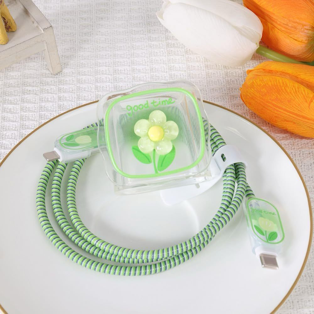 Adorable Green Flower adaptor case